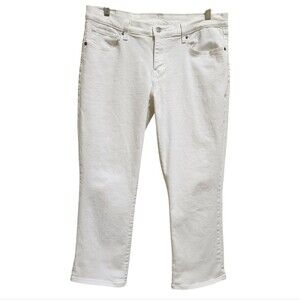 Levi's Jeans Womens 34x24 White Cotton Stretch Denim Cropped Straight Western